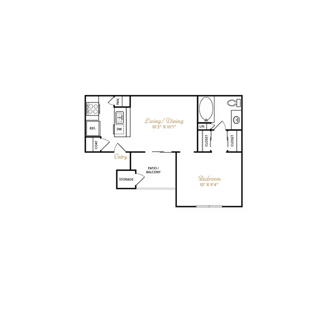 Unit 102 620 floor plan